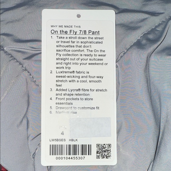 Lululemon On the Fly 7/8 Pant 27” - Picture 2 of 2